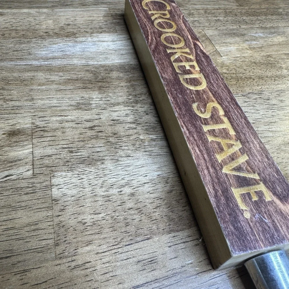 Crooked Stave Brewery Beer Tap Handle Wooden Craft Draft Tap Bar Decor